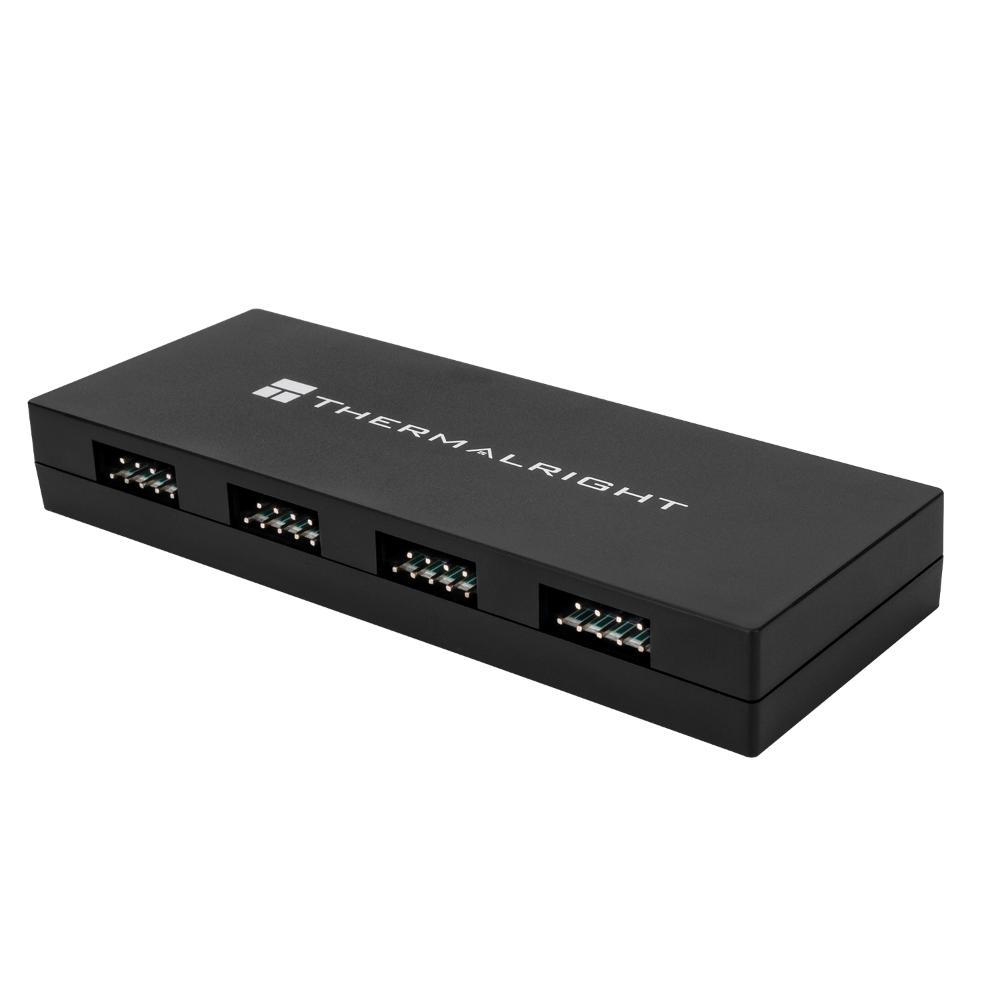 Thermalright USB 2.0 HUB X5 BLACK | 5× USB 2.0 9-Pin Connectors | SATA Power | 500mm Cable