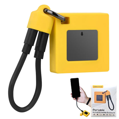 USB 3.2 Portable 2230 (M.2 NVMe) Enclosure Gen 2 | 10Gbps | Yellow