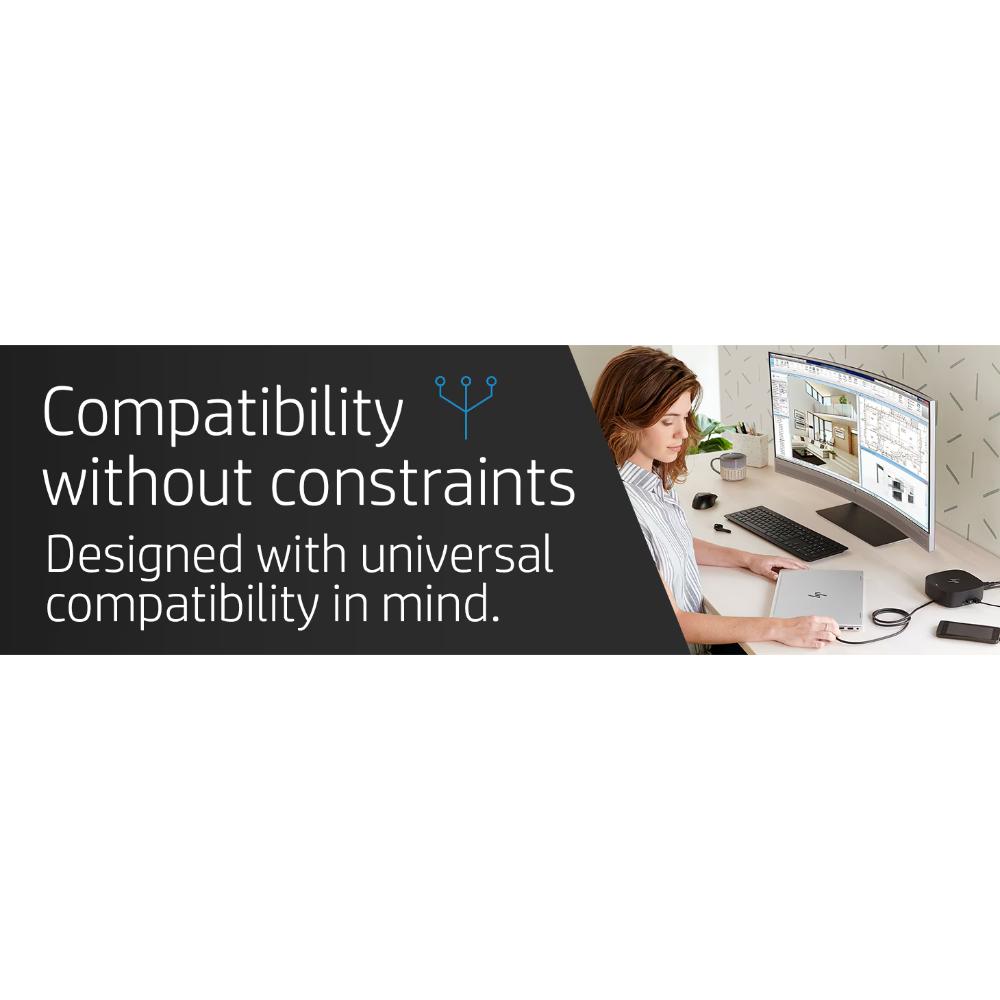 HP USB-C Dock G5 | Universal USB-C Docking Station with Dual DisplayPort, HDMI & 100W Power Delivery