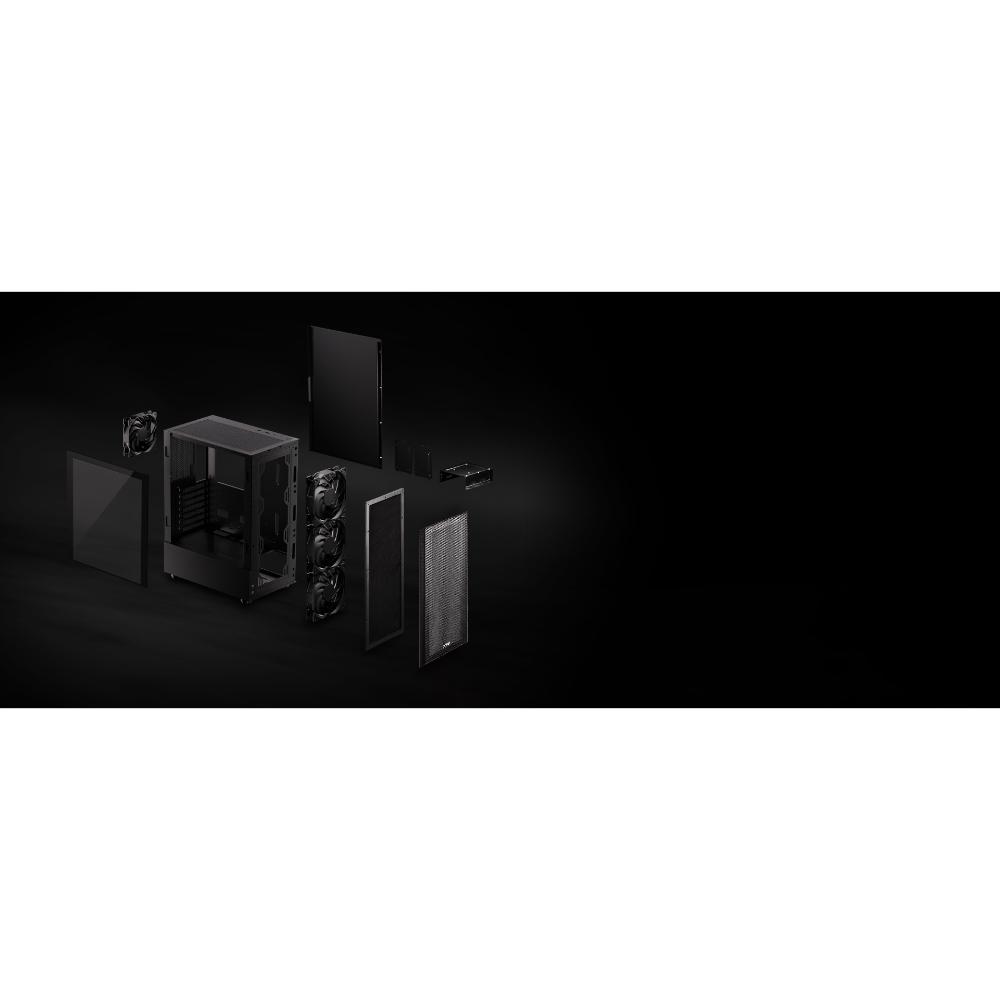XPG VALOR MESH ATX Mid-Tower PC Case | 4× 120mm Pre-Installed Fans | Mesh Magnetic Front Panel |