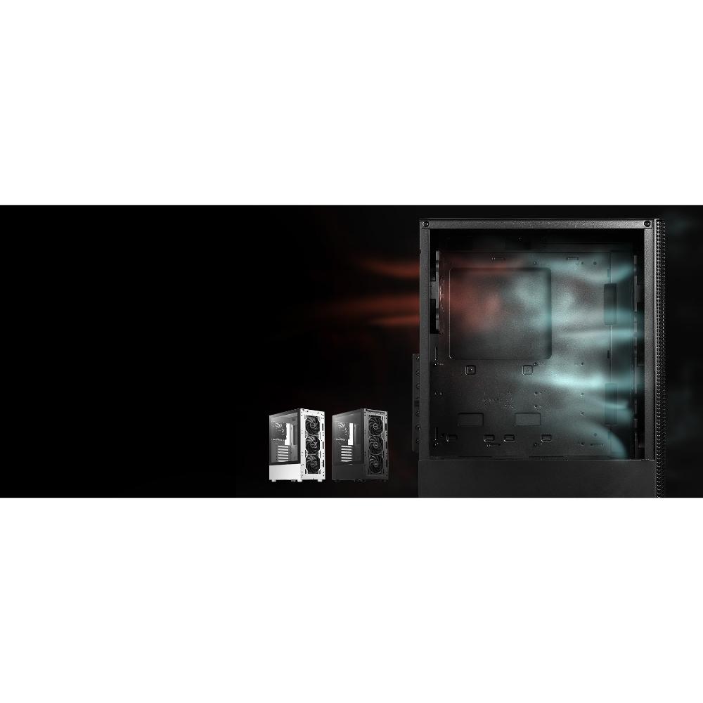 XPG VALOR MESH ATX Mid-Tower PC Case | 4× 120mm Pre-Installed Fans | Mesh Magnetic Front Panel |