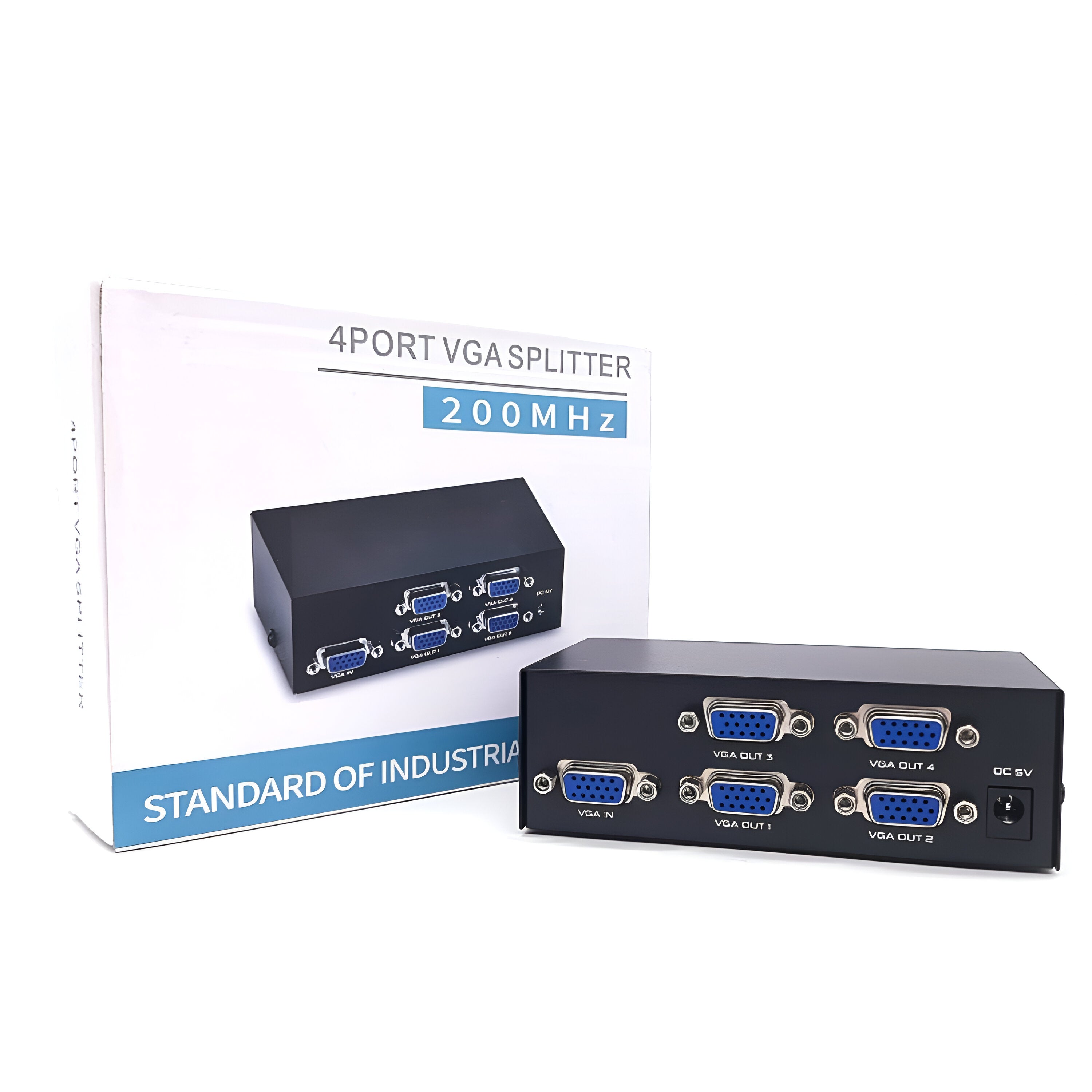 VGA Splitter 4-Port 200MHz | High-Resolution Display Sharing – MUSTAFA ...
