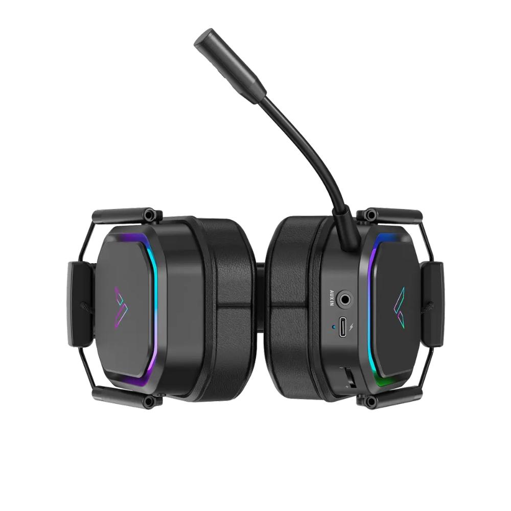 Rapoo VH850 Tri-Mode Wireless Gaming Headset | Bluetooth 5.3 | 2.4GHz Wireless | 3.5mm Wired | 50mm Graphene Drivers | RGB Lighting | Black