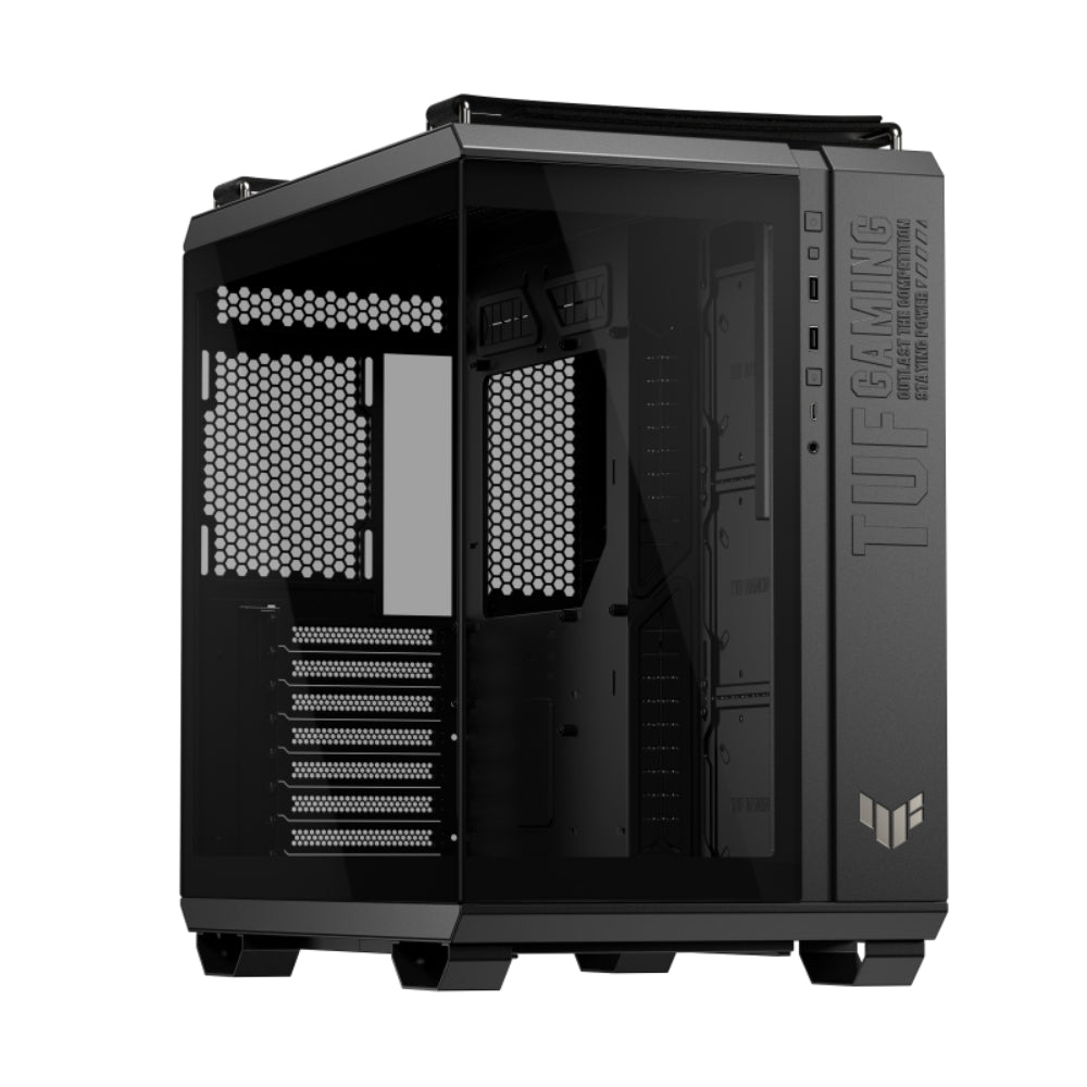 ASUS TUF Gaming GT502 Horizon Panoramic | Dual-Chamber Mid-Tower Case | Tempered Glass, Vertical GPU Support, and Extensive Cooling Options