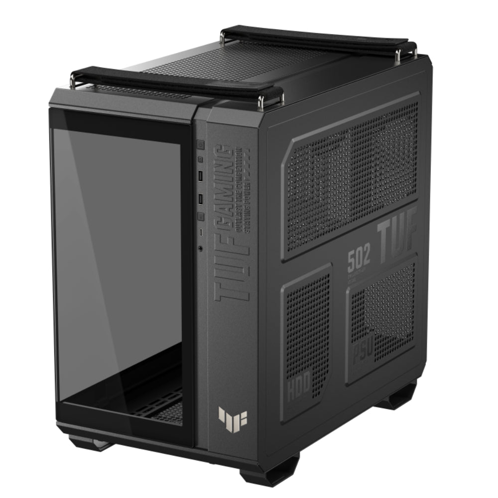 ASUS TUF Gaming GT502 Horizon Panoramic | Dual-Chamber Mid-Tower Case | Tempered Glass, Vertical GPU Support, and Extensive Cooling Options