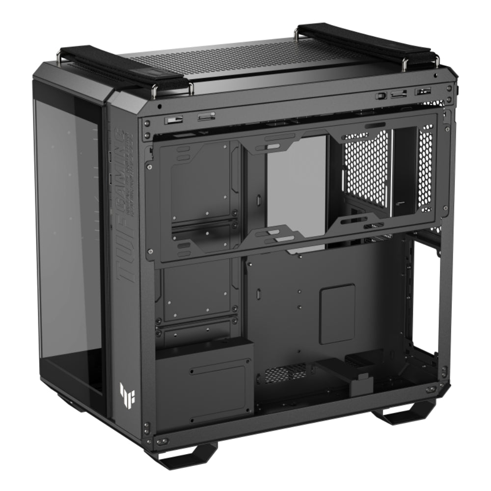 ASUS TUF Gaming GT502 Horizon Panoramic | Dual-Chamber Mid-Tower Case | Tempered Glass, Vertical GPU Support, and Extensive Cooling Options