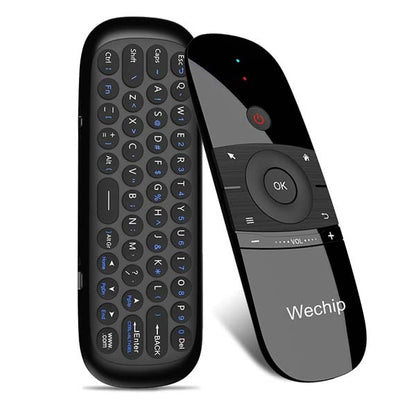 Wechip W1 2.4GHz Wireless Air Mouse | Air Remote with Keyboard for Android TV, Smart TV, and PC