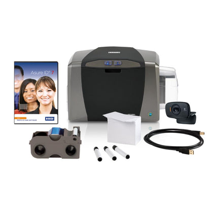 HID FARGO DTC1250e | ID Card Printer & Encoder, Single/Dual-Side, 300 dpi, Fast Printing