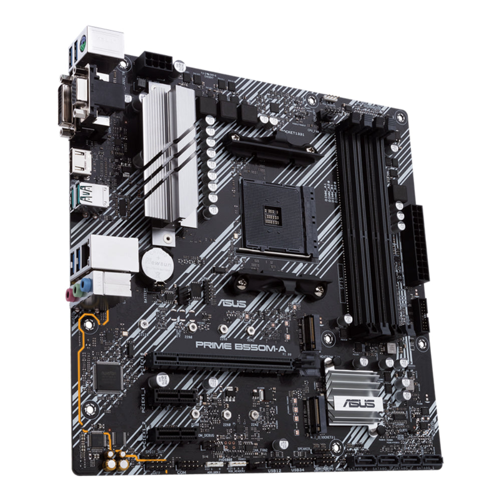 ASUS PRIME B550M-A D4 Micro-ATX Motherboard | Stable Power Meets AMD Ryzen Performance