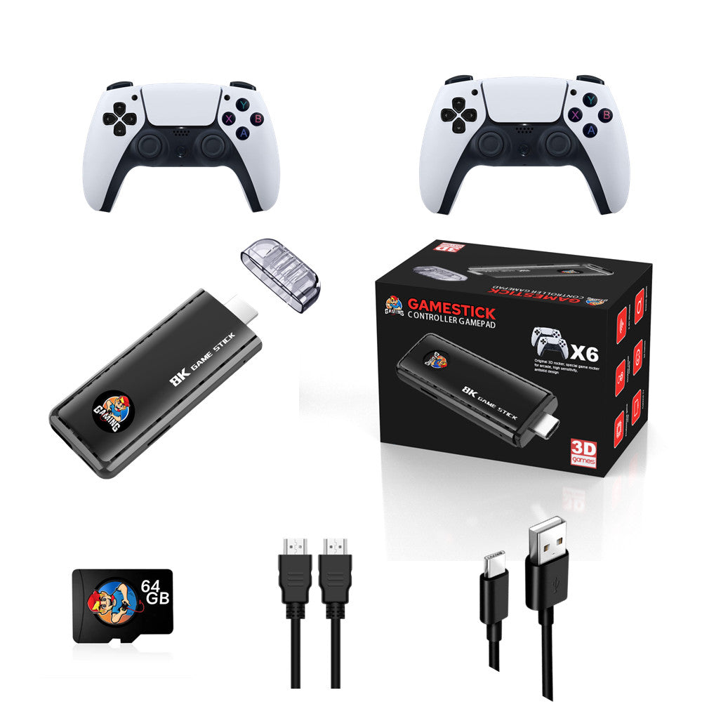 X6 64GB Classic Game Stick | 8K HD TV Console with 40000+ Built-in Games & Wireless Controllers