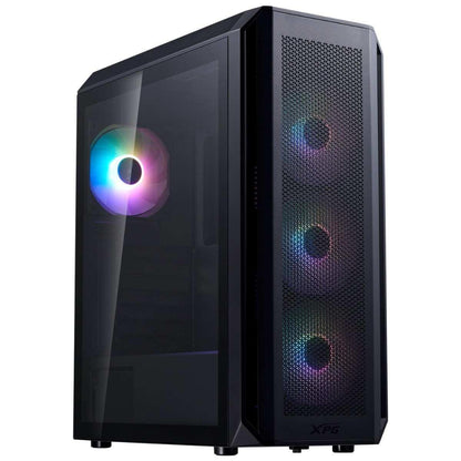 XPG VALOR AIR Plus Mid-Tower Gaming Case Black | ATX Support, 4x ARGB Fans, Tempered Glass Panel
