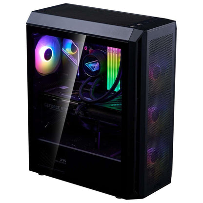 XPG VALOR AIR Plus Mid-Tower Gaming Case Black | ATX Support, 4x ARGB Fans, Tempered Glass Panel