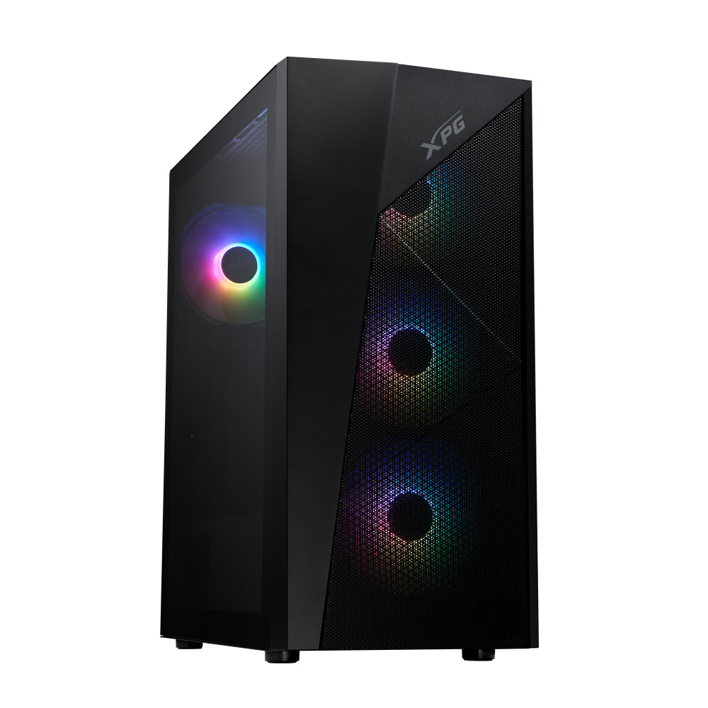 XPG Lander 500 MTA Mid-Tower Case | ATX |4 Pre-Installed ARGB Fans | Mesh Front Panel | Tempered Glass Side Panel | Black