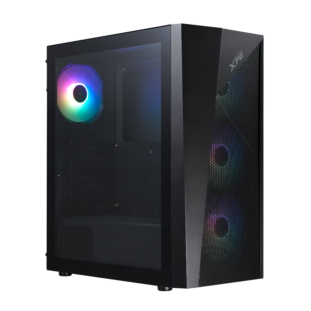 XPG Lander 500 MTA Mid-Tower Case | ATX |4 Pre-Installed ARGB Fans | Mesh Front Panel | Tempered Glass Side Panel | Black