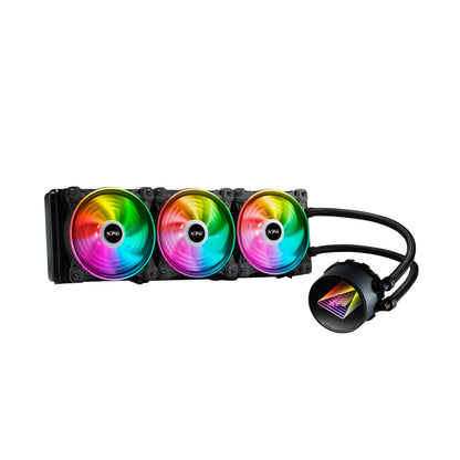 XPG LEVANTE X 360 Liquid CPU Cooler|360mm AIO|Asetek 7th Gen|Infinity Mirror ARGB|Intel/AMD Compatible|Black