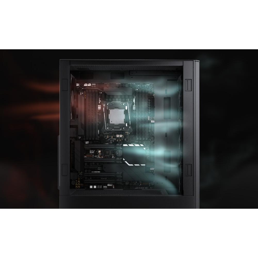 XPG VALOR AIR Plus Mid-Tower Gaming Case Black | ATX Support, 4x ARGB Fans, Tempered Glass Panel