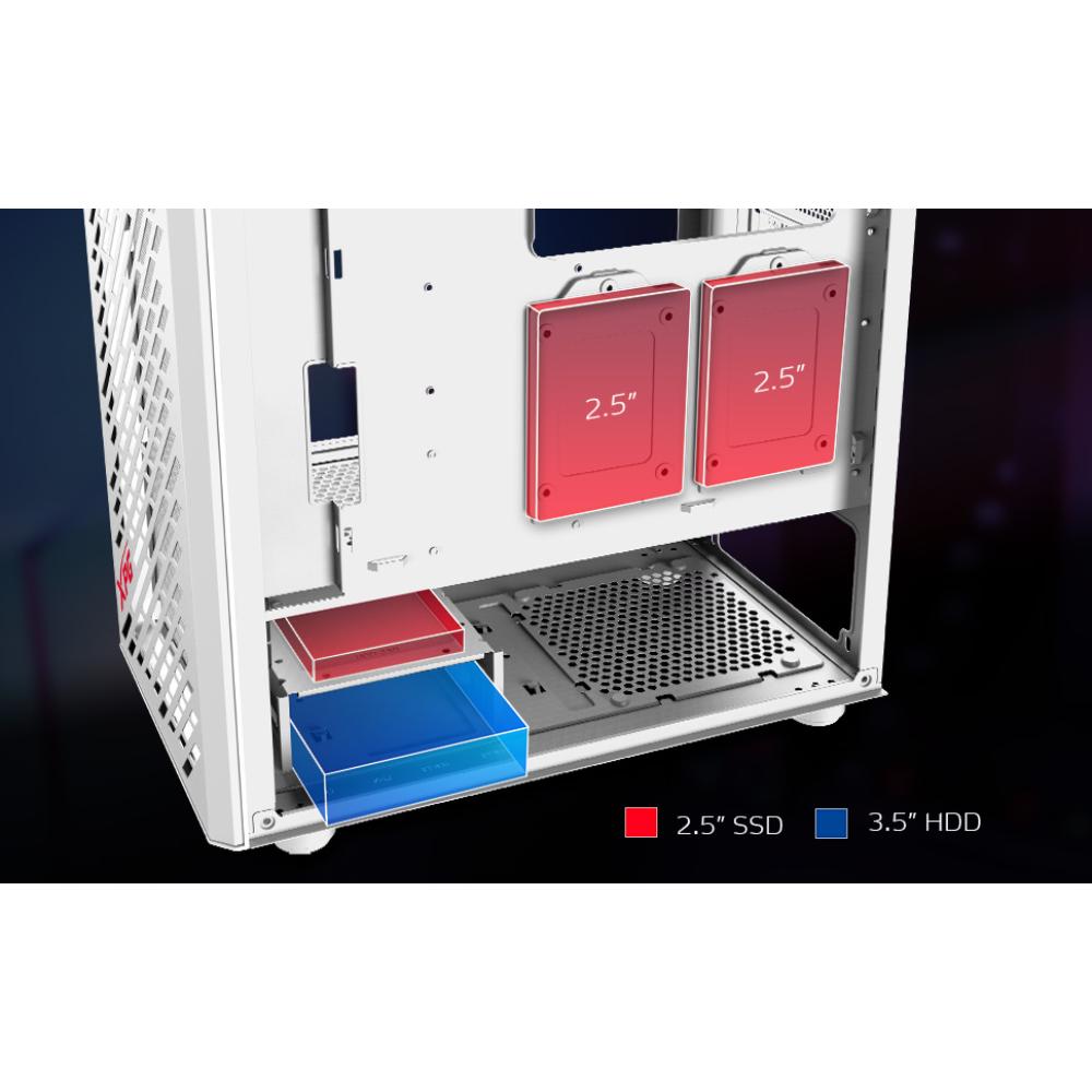 XPG VALOR AIR Plus Mid-Tower Gaming Case Black | ATX Support, 4x ARGB Fans, Tempered Glass Panel